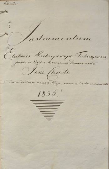 Quelle: EAF, ID 144 Titelseite Wahlniederschrift (aus: EAF, B1/85)
