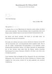 Schreiben aus dem Jahr 1996 vom damaligen Bundeskanzler Helmut Kohl